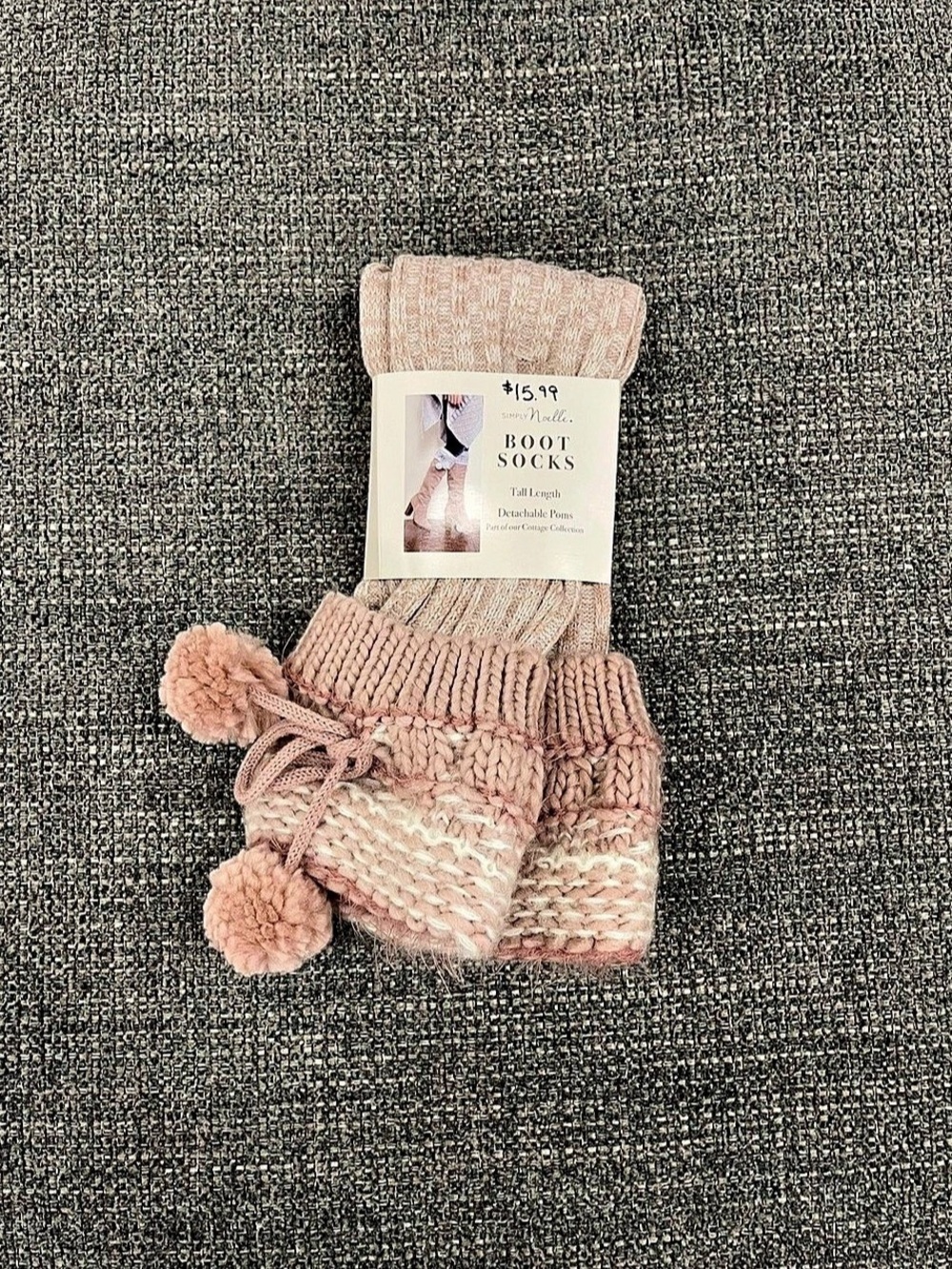 Pink Knit Boot Socks NWT